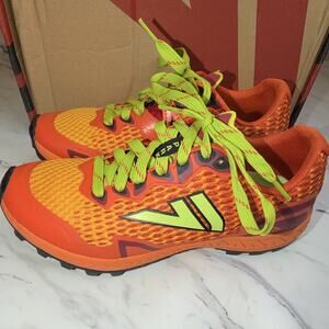 VJ Spark Women's Low Top Athletic Sneakers Orange/Yellow/Red/Black Lace-Up Mesh